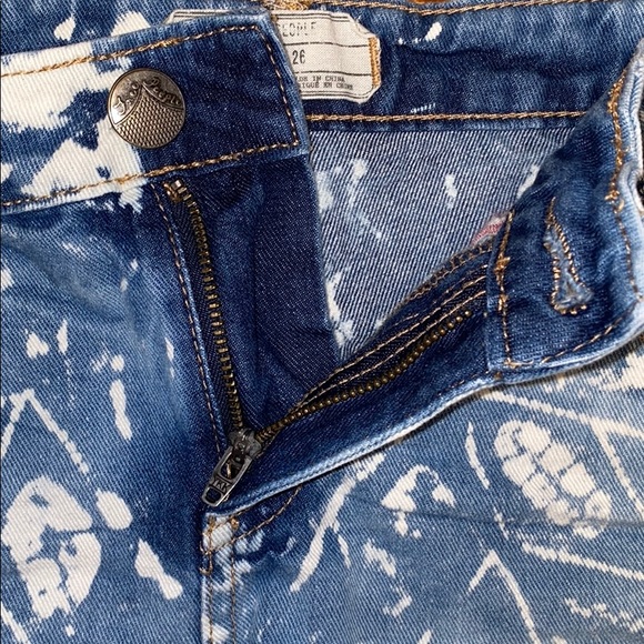 Free People Red/White/Blue Jean Shorts - Picture 3 of 6